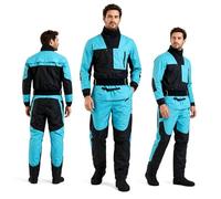 Muta Stagna A 3 Strati Impermeabile E Traspirante - Muta Stagna Monopezzo Leggera Da Uomo Per Sport Acquatici, Kayaks, Vela, Paddleboard, Dinghy, Canoa, Pesca, Nautice(Blue,L)