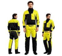 Muta Stagna A 3 Strati Impermeabile E Traspirante - Muta Stagna Monopezzo Leggera Da Uomo Per Sport Acquatici, Kayaks, Vela, Paddleboard, Dinghy, Canoa, Pesca, Nautice(Yellow,M)