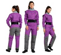 Muta Stagna Da Donna Per Kayaks - A 3 Strati, Traspirante E Impermeabile, Con Guarnizioni In Lattice Per Collo E Polsi - Strati Termici Interni Per Pagaiata, Nautice, Canoa E Vela(Purple,S)