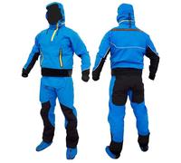 Muta Stagna Da Kayak Da Uomo, In Tessuto Impermeabile a 3 Strati, Con Cappuccio, Polsini in Lattice E Collo Protettivo Contro Gli Schizzi, Ideale per Kayak, Surf, Canoa E Sport Acquatici Blue-L