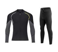 Muta sub Muta Da Sub Uomo Donna 1.5 MM Muta Da Sub Neoprene Termico Nuoto Snorkeling Surf Vela Giacca Pantaloni Da Sub(Black,L)