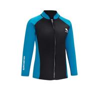 Muta termica da donna in neoprene da 2 mm, a maniche lunghe, con cerniera, per nuoto, surf, snorkeling (nero e leggero, S)