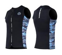 Muta Top Gilet da uomo in neoprene, 3 mm, con cerniera frontale, senza maniche, in neoprene, per immersioni, nuoto, canoa, surf, taglia 3XL