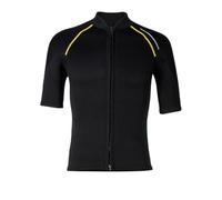 Muta Uomo Muta da uomo Split 1,5 mm a maniche corte in neoprene, giacca antifreddo, pantaloni da surf e immersioni, neri corti(Black top,L)