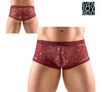 Mutanda Boxer in Pizzo Rosso Trasparente Floreale Elasticizzata Svenjoyment