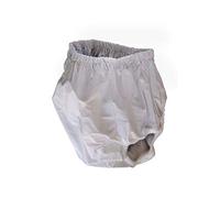 Mutanda impermeabile, Pvc, Incontinenza, Comoda e lavabile, Riutilizzabile, Modello chiuso, Bianco, Unisex, Taglia 8 (75-90 cm di vita)
