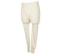 RAGNO Mutanda Uomo Gamba Lunga Mutande 100% Lana Merino Articolo 00315T, 002 Bianco Lana, XL