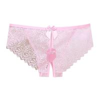 Mutande Capodanno Donna - da Donna Pantaloncini Sexy con Cavallo Aperto in Pizzo Desiderio E Fiocco Intrigante (L)