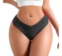 Mutande Capodanno Donna - Lingerie Sexy Intimo per Il Relax A Casa Set di Mutandine con Schiena A T Perfetto per Tutte Le Stagioni Perfetto per Serate E Appuntamenti Serali (Black L)