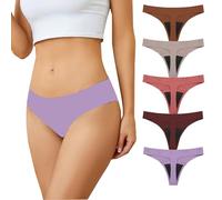 Mutande Ciclo Mestruale Donna Mestruali Perizoma Senza Cuciture Mutande Assorbenti Mestruali Lavabili Donna Intimo Protettive 5 Pack-A||L
