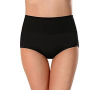 Mutande da donna biancheria intima Panties donna vita alta pancia fisiologica biancheria intima mestruale fibra mestruale pantaloni prevenzione perdite, Nero , XL