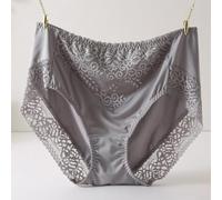 Mutande da donna morbide al tatto con dettagli floreali e copertura moderata per la routine quotidiana (3XL grigio)