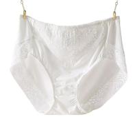 Mutande da donna morbide al tatto con dettagli floreali e copertura moderata per la routine quotidiana (3XL bianco)