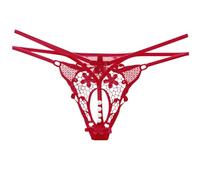 Mutande da donna, mutandine intime, mutandine trasparenti e speziate, con cavallo aperto, per donne a vita bassa, fascino seducente, massaggio con perle, giapponese scavato, Vino, Taglia unica