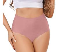 Mutande da donna Panties Mutandine da donna, morbide, traspiranti, a vita alta, senza cuciture, per il comfort quotidiano, Colore: rosa., XS