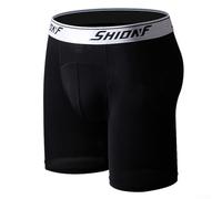 Mutande da uomo di grandi dimensioni con sacchetto traspirante e tessuto sottile in seta di ghiaccio, stile boxer per un maggiore comfort (8XL nero)