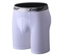 Mutande da uomo di grandi dimensioni con sacchetto traspirante e tessuto sottile in seta di ghiaccio, stile boxer per un maggiore comfort (8XL bianco)