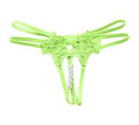 Mutande Donna Intimo Panties Donna Tanga Pizzo Floreale Vita Bassa Nessun Fiocco, Schiena T Regolabile Intimo Donna, verde, Taglia unica