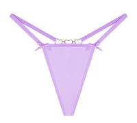 Mutande Donna Intimo Panties Europeo Americano Donna Tanga Donna Calda Collana Amore Papillon Vita Bassa Intimo Donna Senza Cuciture, Lilla, XS
