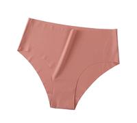 Mutande Donna per Donna Slip Bikini Elasticizzato a Vita Alta Senza sfilatura, Morbidi Come la Bikini Mestruale Ragazza Mutande Color Carne Donna (Watermelon Red, XL)