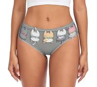 Mutande Donna Watercolor Cat Bow Ties Gray Biancheria Intima M