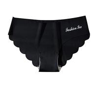 Mutande erotiche da donna a vita bassa, sexy da donna, mutande hipsters, taglie grandi, a vita alta, senza cuciture, braziliano, slip da donna, sexy, in pizzo, invisibile, da donna, Nero , L