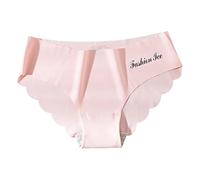 Mutande erotiche da donna a vita bassa, sexy da donna, mutande hipsters, taglie grandi, a vita alta, senza cuciture, braziliano, slip da donna, sexy, in pizzo, invisibile, da donna, Colore: rosa., L