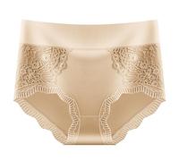 Mutande in cotone da donna, taglie grandi, senza cuciture, senza cuciture, con pizzo, senza cuciture, in microfibra, comode e imbottite, mutandine