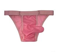 Mutande in lattice da uomo, slip trasparenti per feste e spettacoli di DJ Club, lingerie per occasioni speciali (L rosa)