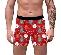 Mutande Natalizie Uomo, Mutande Uomo Elasticizzato Divertenti Elasticizzati Comodi Sportivi Motivo Natalizio Biancheria Intima Felice Mutande Invernali per L'autunno E l'inverno