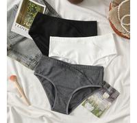 Mutande per ragazze pre-adolescenti 3 pezzi/confezione Semplici Comode con Lettera Vita Elastica Intimo Triangolare Delicato sulla Pelle 8Y,9Y,10Y,11Y,12YColore unicoPoliestere