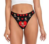 Mutande Personalizzate con Foto di Volti,Mutande Donna Vita Alta Personalizzato, Slip Personalizzate per la Foto del Viso del Marito della Moglie Regali per Compleanno,San Valentino e Anniversario