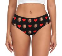Mutande Personalizzate Donna Nome Personalizzato Mutande con Faccia Personalizzata Slip Divertenti Brasiliana Sexy Intimo Regali Compleanno Fidanzata Regalo San Valentino per lei