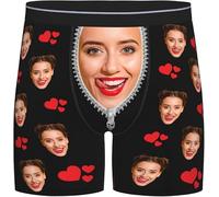 Mutande Personalizzate Uomo con Foto del Viso Boxer Personalizzati Mutanda Personalizzata Boxer Divertenti Regali Personalizzati San Valentino per Lui,Regalo Uomo Compleanno Marito Fidanzato S-XXL