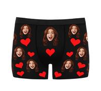 Mutande Personalizzate Uomo con Foto del Viso Boxer Personalizzati Mutanda Personalizzata con Foto Divertenti Mutanda Regali Personalizzati Compleanno per Lui Regalo Uomo Fidanzato,Marito S-XXL