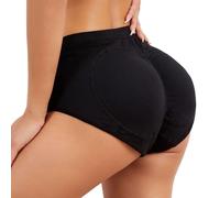Mutande Push up per Il Sedere da Donna, Mutandine per Il Sollevamento del Sedere da Donna, Mutande per Il Sollevamento del Sedere, Pantaloni con Corpetto Imbottito (Nero, S)