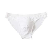Mutande Slip Uomo, Slip Uomo Cotone Intimo da Uomo Colore degli Uomini Ice Silk Sealles Biancheria Intima alla Biancheria Intima Sessuale (White XXXL)