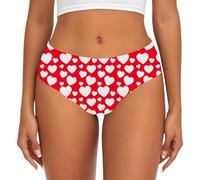 Mutande Sloggi Donna Slip Bikini Vita Media Triangolo Donna Comodo San Mutande Pancia Piatta Lovable Mestruali Modellanti Senza Cuciture (3-Red, XXL)