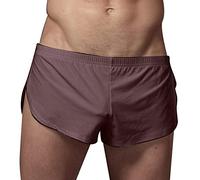 Mutande Uomo Cotone - Slip Uomo Intimo Uomo Pantaloni da Leggeri e Lisci da Ragazzo Pantaloni Alta Voce per Biancheria Intima Casual Casual in Tinta Unita (Coffee M)