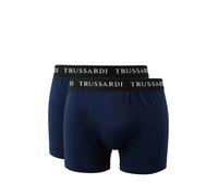 mutande uomo TRUSSARDI branded elastic bipack boxer Navy BLU 420571