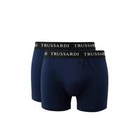 mutande uomo TRUSSARDI branded elastic bipack boxer Navy BLU 420572