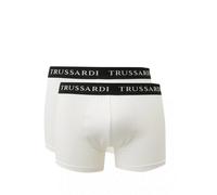 Trussardi, ,Underwear ,Uomo ,Bianco ,L Boxer in Cotone con Stampa Logo