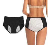 Mutande Vita Alta Donna Cotone Pantaloni fisiologici da 40 a 150 kg Taglie Forti da L a 8XL a Prova di perdite e Dopo la Biancheria Intima per Le Donne Bikini in Pizzo Pancera (Black, XXXXXXXXL)