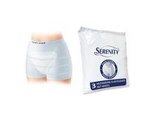 MUTANDINA A RETE PER INCONTINENZA SERENITY PANTY COMFORT L 3 PEZZI