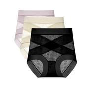 Mutandine a vita alta a tenuta stagna da donna - Biancheria intima confortevole con supporto per la pancia, morbido tessuto traspirante con elastico in vita, Mix-2, XXL