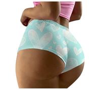 Mutandine da donna comode per tutti i giorni da donna alla moda casual stampata biancheria intima da indossare, blu cielo, S