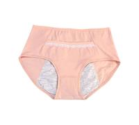 Mutandine da donna in cotone mestruale a vita alta, a prova di perdite, comode per i flussi abbondanti, sicure e pratiche, con tasche, arancione, XL