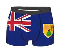 Mutandine da Uomo Flag of The Turks And Caicos Island Boxer da Uomo Confortevole Boxers da Uomos Pantaloncini Flessibile Boxers Uomos Mutande per Regalo Fidanzato Marito XXL
