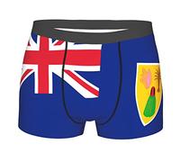 Mutandine da Uomo Flag of The Turks And Caicos Islands Boxer da Uomo Traspirante Boxers Slip per Uomos Elasticizzate Boxers Uomos Mutande per Boy Regalo Amante M