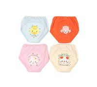 Mutandine di Apprendimento Bambino, Morbuy Mutandine Allenatrici per Bambini Mutande di Cotone Pantaloni da Allenamento Lavabili e Riutilizzabili Confezione da 4 (95 (90cm/13kg/24M),A)